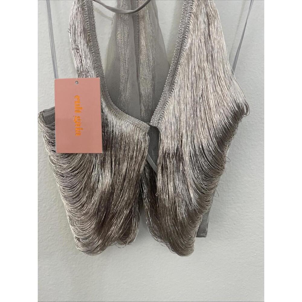Revolve Cult Gaia Silver Quella Top  size S $598msrp - Picture 7 of 11